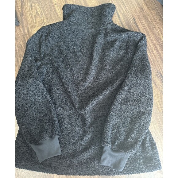 Three Dots Womens Mock-Neck Fleece Half-Zip Sweatshirt Pullover deep Black M - Picture 6 of 6